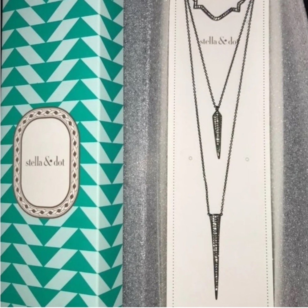 Stella & Dot | Gunmetal Hematite Black Pavé Versatile 3-in-1 Necklace Re… - Picture 12 of 13